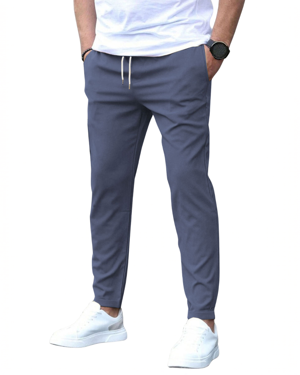 Roland | Joggers Black Stretch Slim Tapered for Men