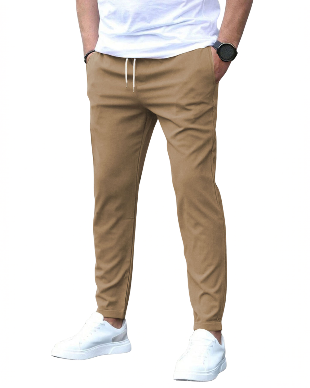 Roland | Joggers Black Stretch Slim Tapered for Men
