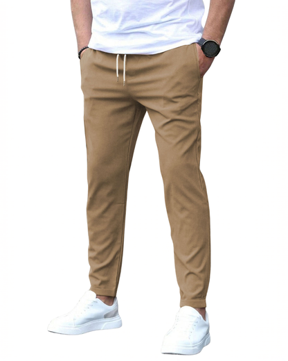 Roland | Joggers Black Stretch Slim Tapered for Men