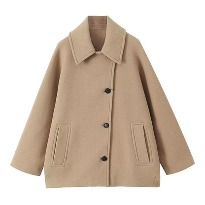 Harriet | Overcoat Camel Wool Blend Oversized for Women