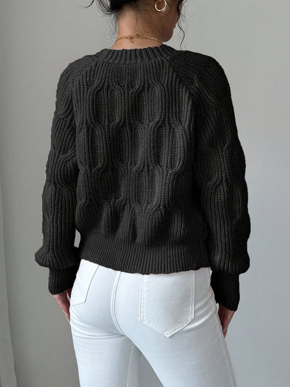 Nerissa | Cardigan Pink Knit Bow-Detail V-Neck for Women