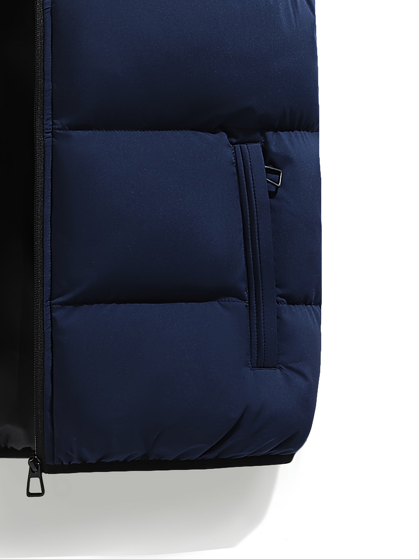 Ianthe | Puffer Gilet Navy Blue Hooded Padded for Women