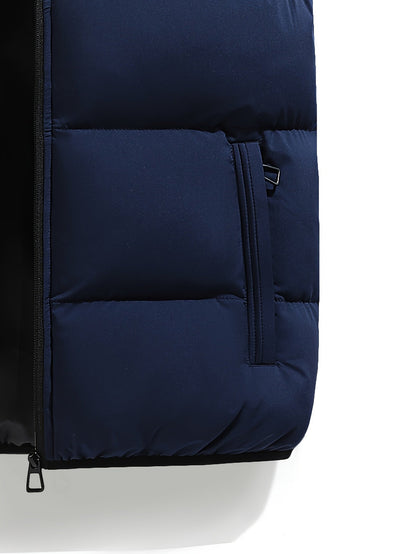 Ianthe | Puffer Gilet Navy Blue Hooded Padded for Women