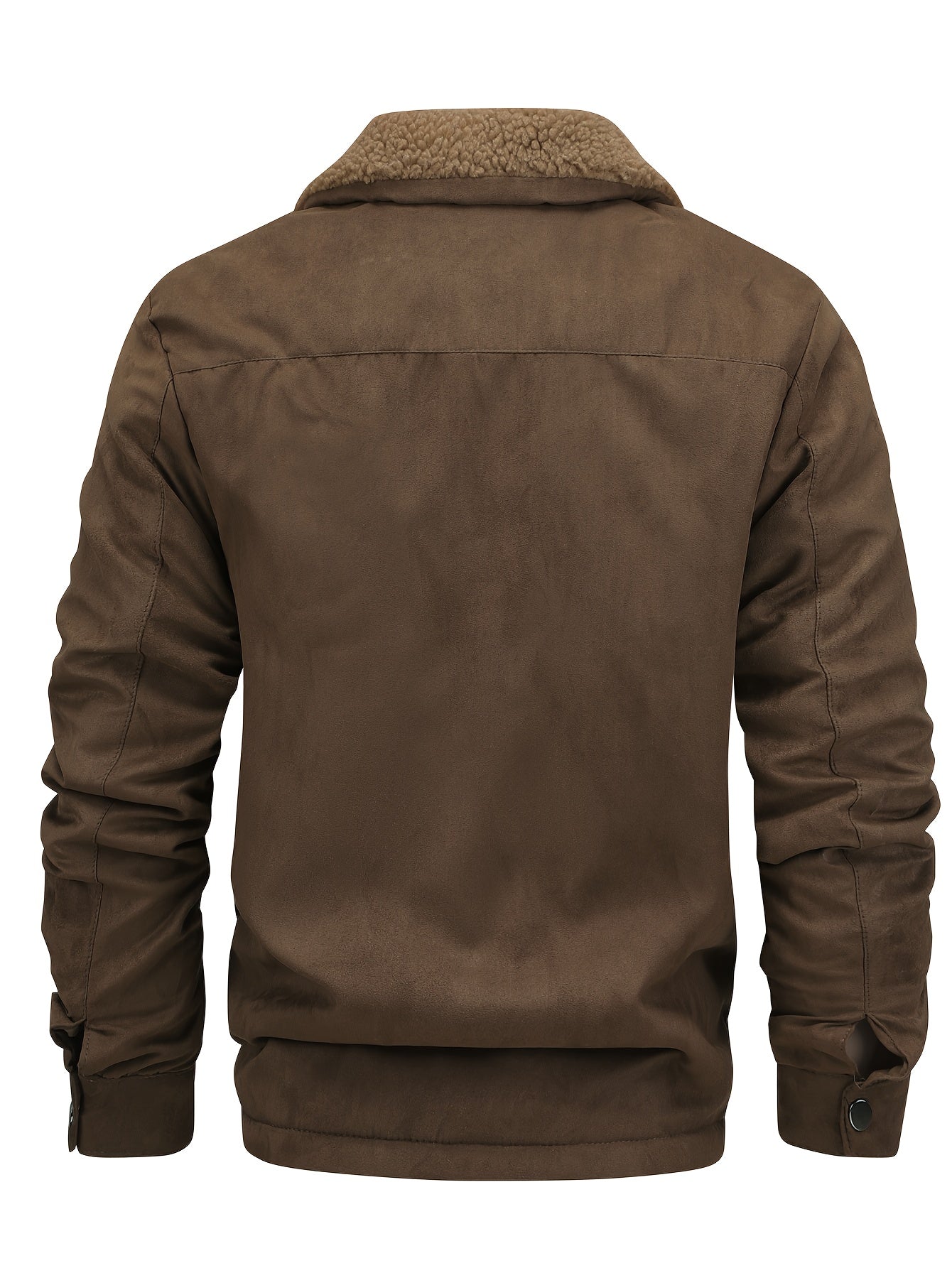 Jessamine | Trucker Jacket Brown Faux Suede Sherpa-Lined for Women