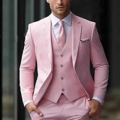 Hugh | Suit Cream Tailored Fit Three-Piece for Men