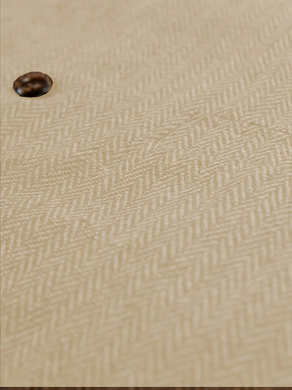Etta | Waistcoat Brown Herringbone Tweed Notched Lapel for Women