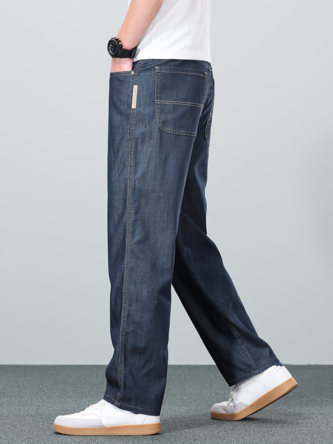 Sandy | Straight-Leg Jeans Blue Denim Relaxed Fit for Men