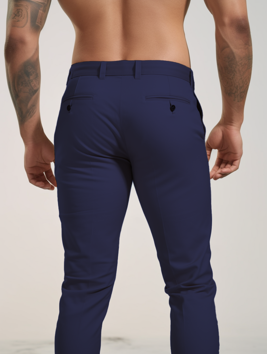 Piers | Trousers Charcoal Stretch Slim Tapered for Men