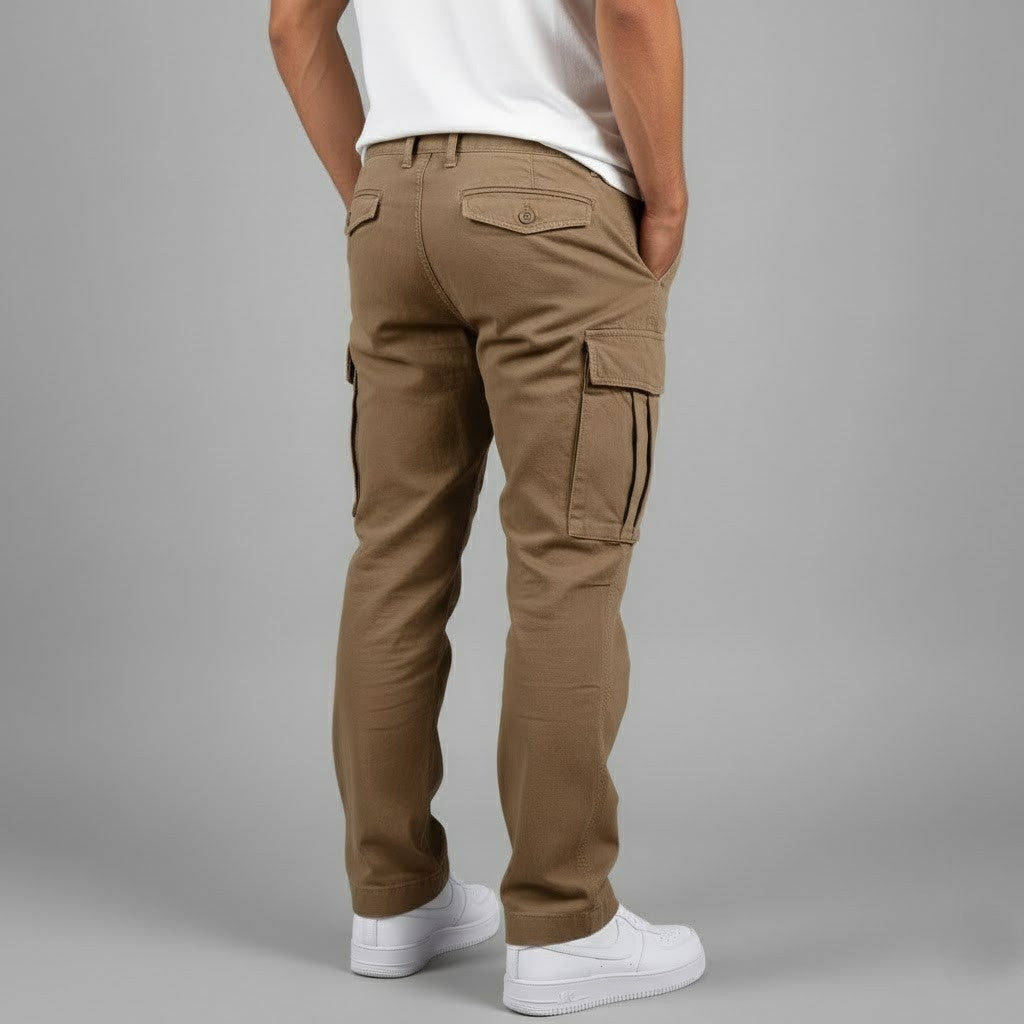 Graham | Cargo Trousers Dark Grey Cotton Multi-Pocket for Men