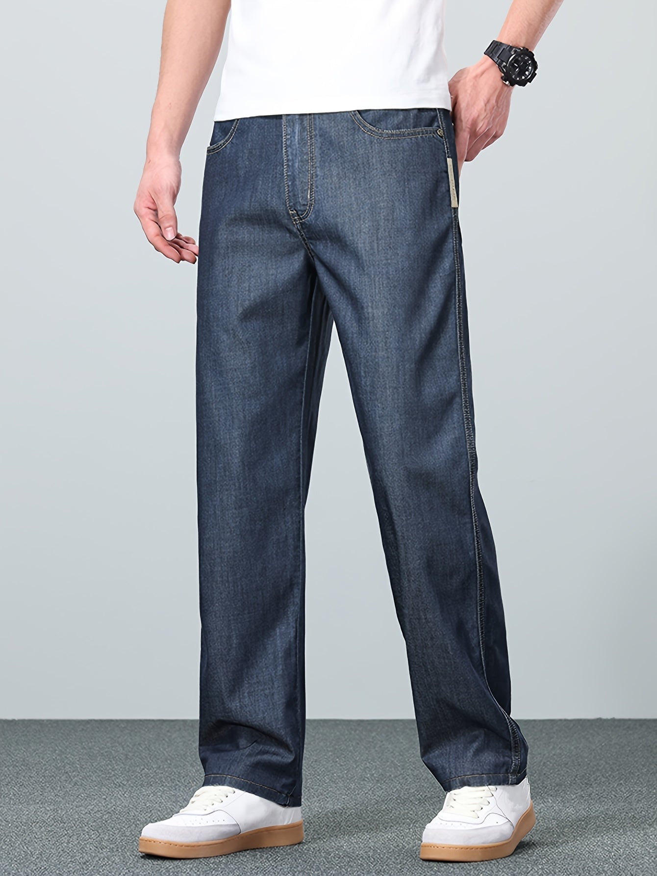 Sandy | Straight-Leg Jeans Blue Denim Relaxed Fit for Men