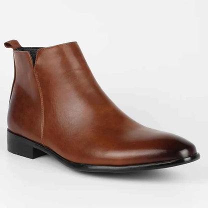 Edmund | Chelsea Boots Tan Leather Slip-On for Men