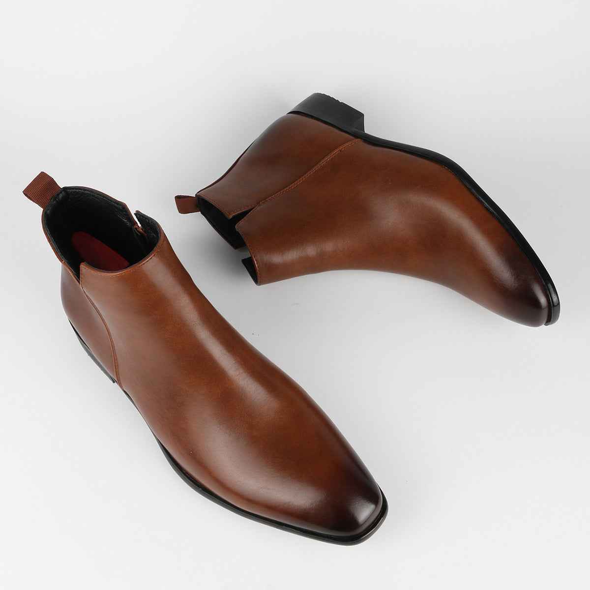 Edmund | Chelsea Boots Tan Leather Slip-On for Men