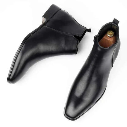 Edmund | Chelsea Boots Tan Leather Slip-On for Men