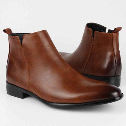 Edmund | Chelsea Boots Tan Leather Slip-On for Men
