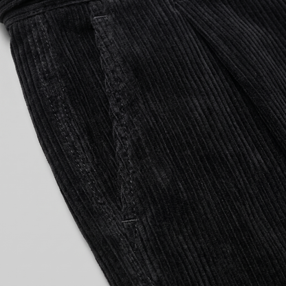 Crispin | Corduroy Trousers Beige Pleated Regular Fit for Men