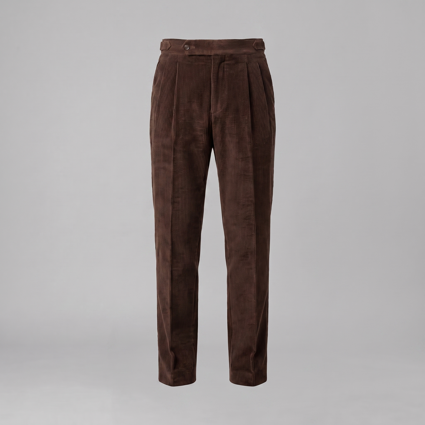 Crispin | Corduroy Trousers Beige Pleated Regular Fit for Men