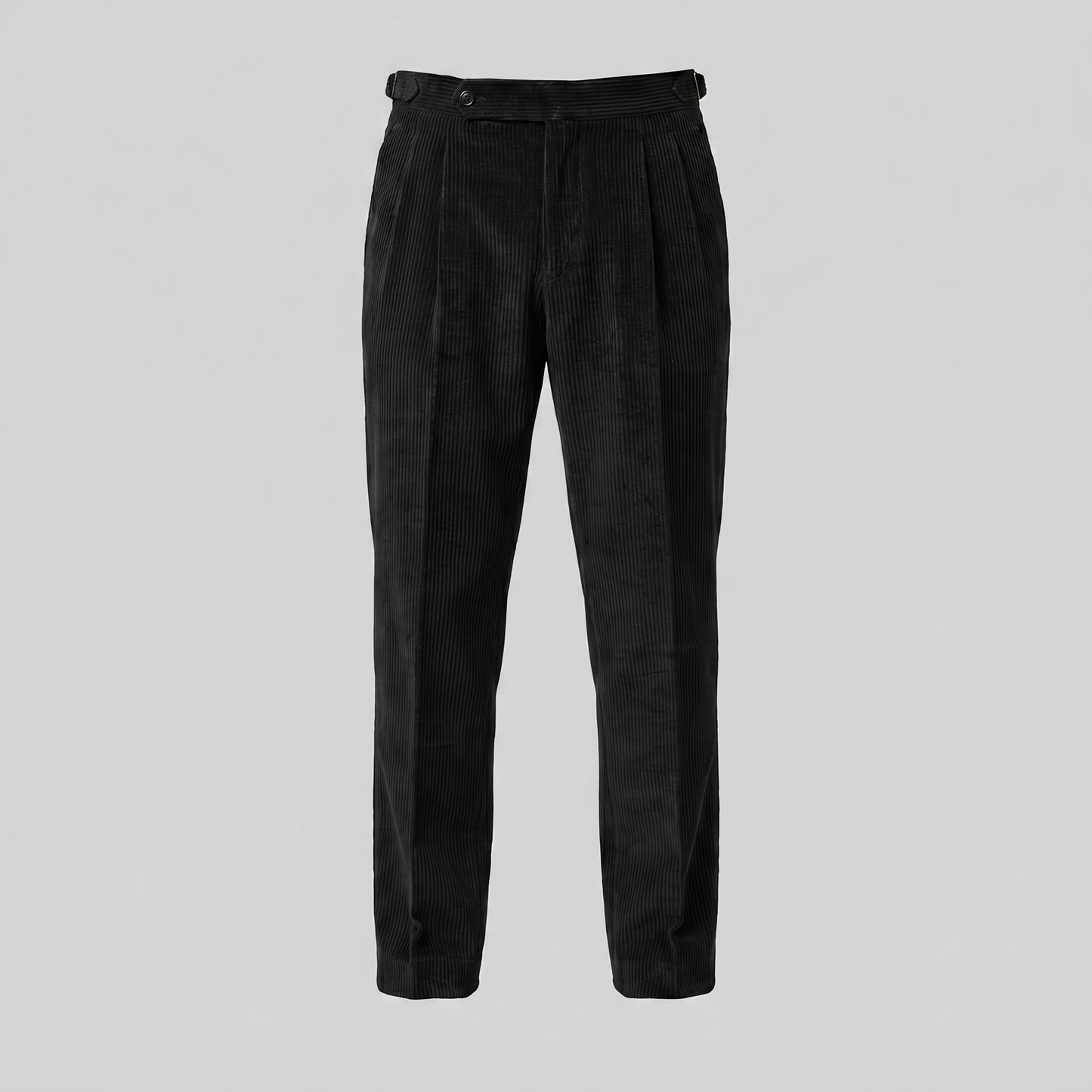 Crispin | Corduroy Trousers Beige Pleated Regular Fit for Men