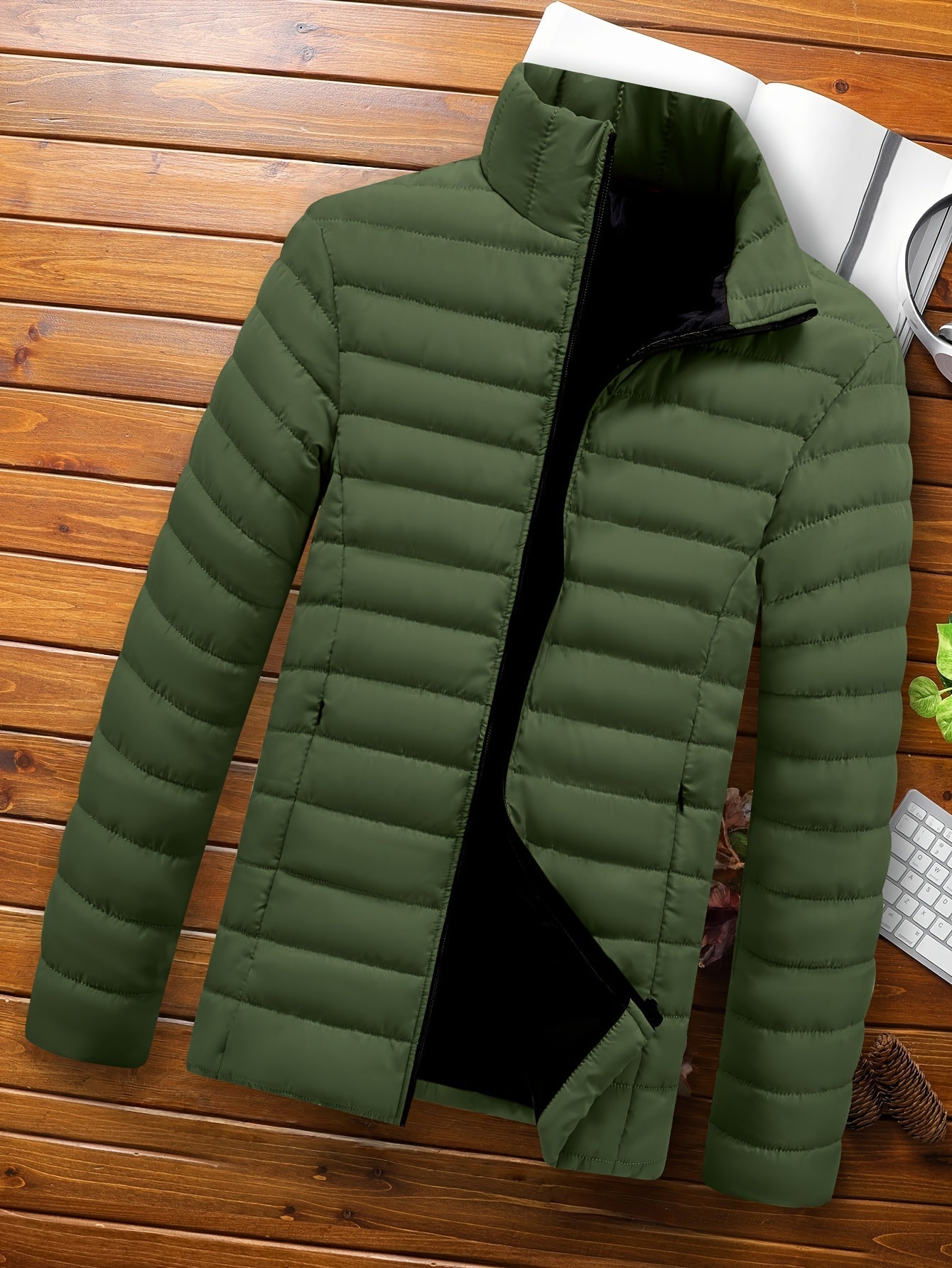 Henrietta | Puffer Jacket Mustard Yellow Quilted Stand Collar for Women