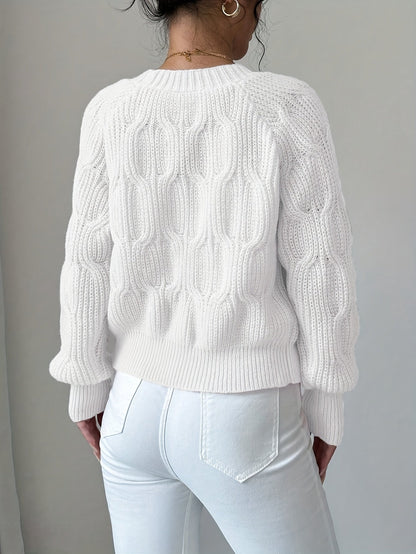 Nerissa | Cardigan Pink Knit Bow-Detail V-Neck for Women
