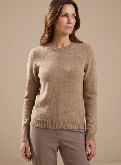 Griselda | Knit Lounge Set Taupe Turtleneck Wide-Leg for Women