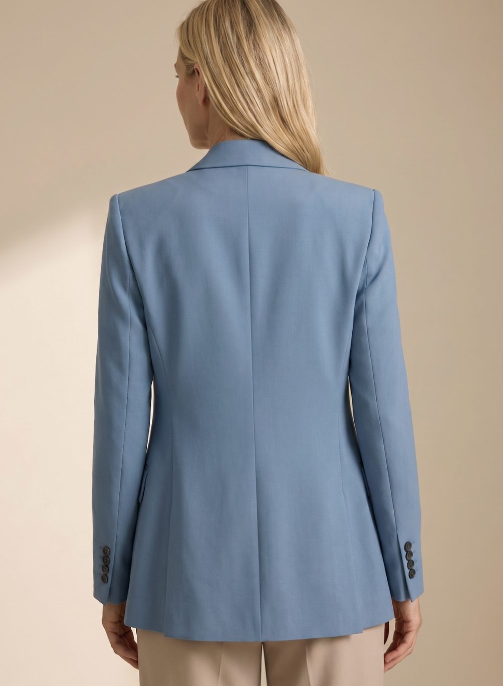 Lilian | Blazer Suit Set Beige Tailored Wide-Leg for Women