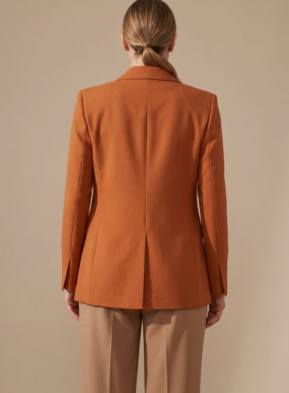 Lilian | Blazer Suit Set Beige Tailored Wide-Leg for Women
