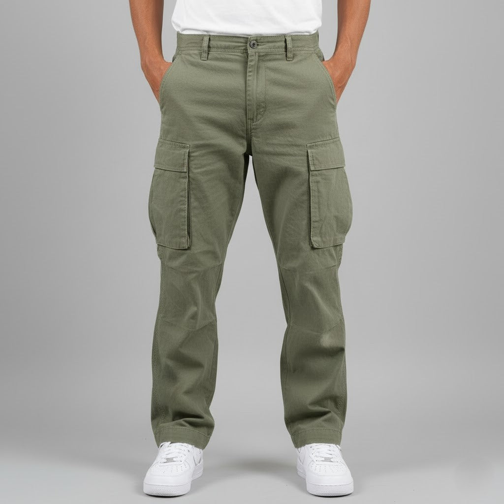 Graham | Cargo Trousers Dark Grey Cotton Multi-Pocket for Men