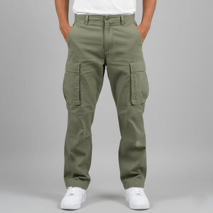 Graham | Cargo Trousers Dark Grey Cotton Multi-Pocket for Men