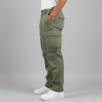 Graham | Cargo Trousers Dark Grey Cotton Multi-Pocket for Men
