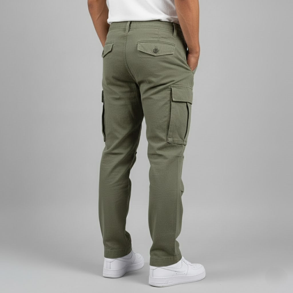 Graham | Cargo Trousers Dark Grey Cotton Multi-Pocket for Men