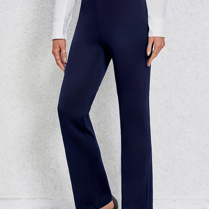 Rosie | Trousers Black Ponte Straight-Leg High-Waisted for Women