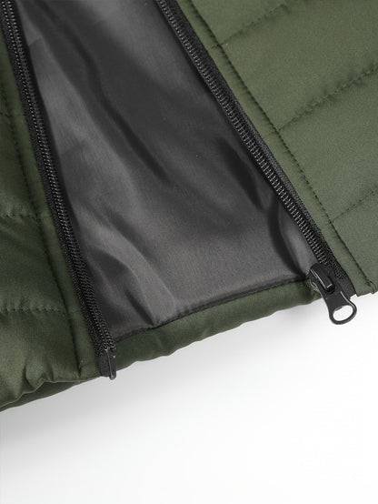 Juniper | Quilted Gilet Olive Green Stand Collar Lightweight for Women
