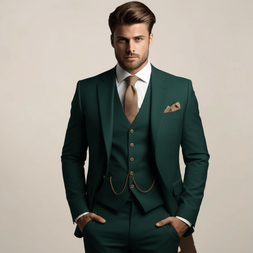 Archer | Three-Piece Suit Black Slim Fit Formal for Men