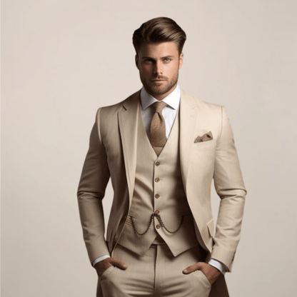 Archer | Three-Piece Suit Black Slim Fit Formal for Men