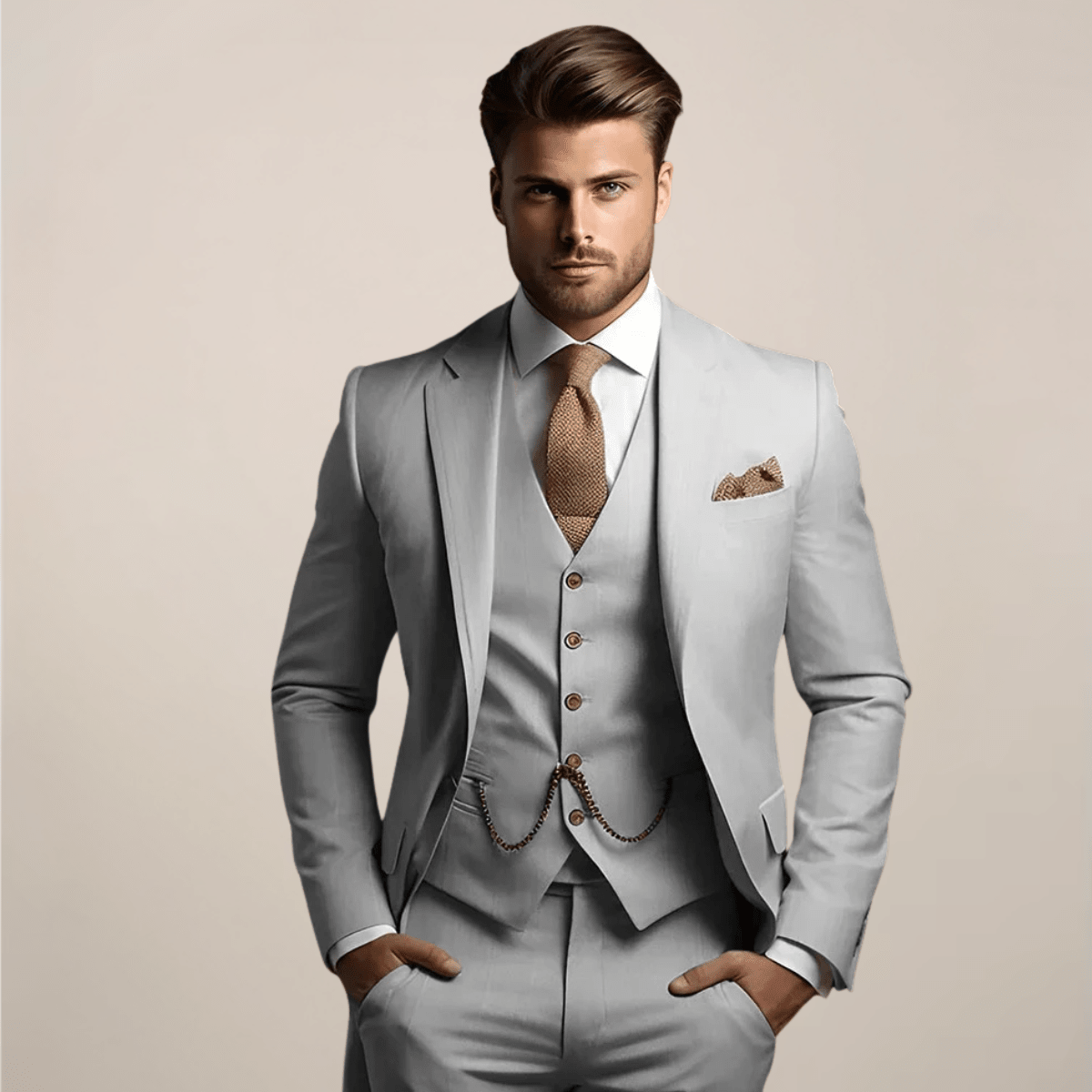 Archer | Three-Piece Suit Black Slim Fit Formal for Men