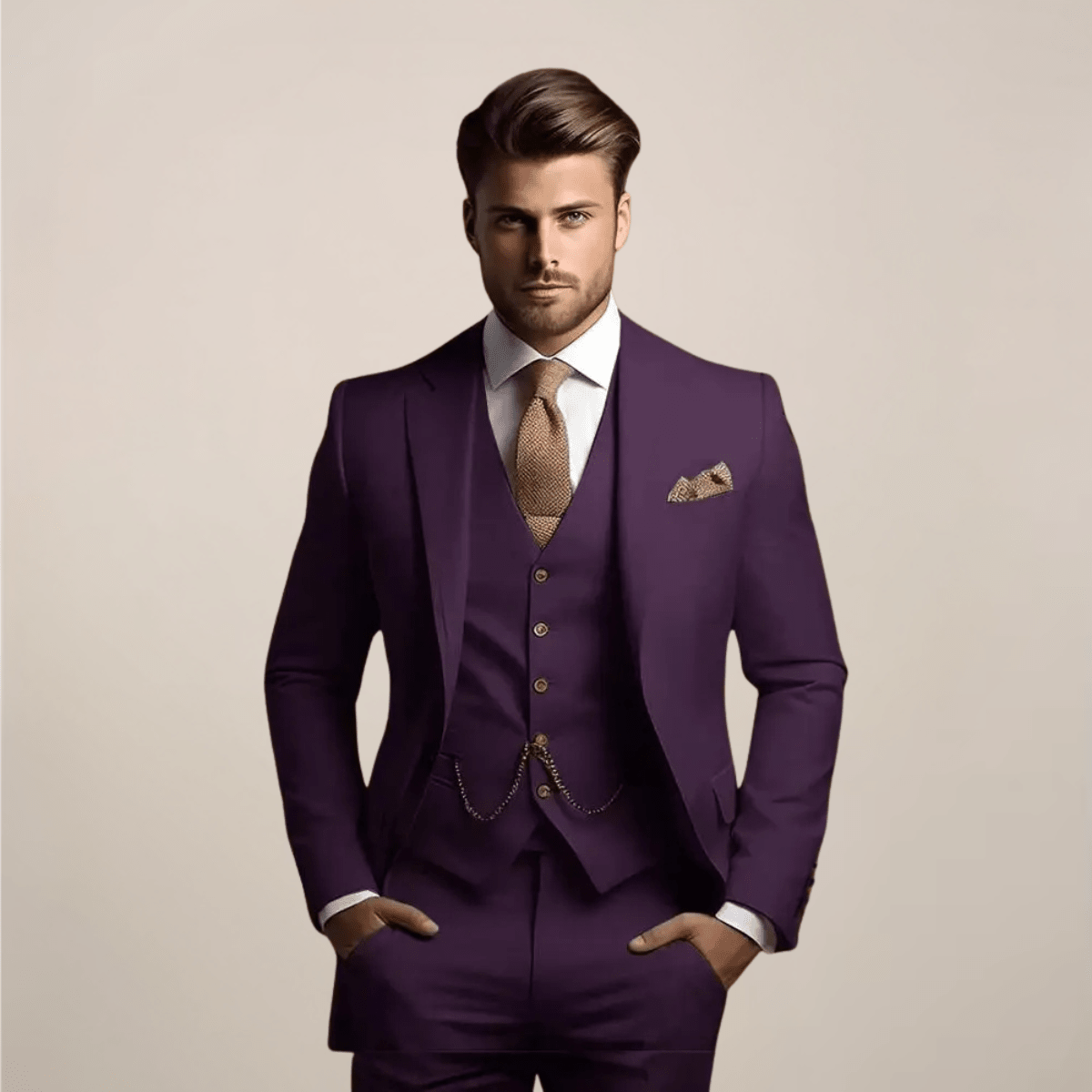 Archer | Three-Piece Suit Black Slim Fit Formal for Men