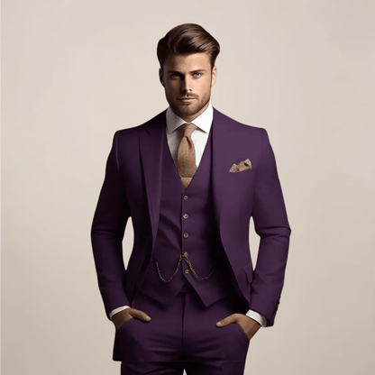 Archer | Three-Piece Suit Black Slim Fit Formal for Men