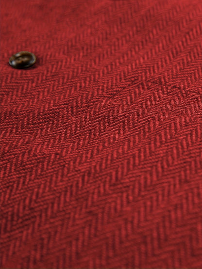 Etta | Waistcoat Brown Herringbone Tweed Notched Lapel for Women