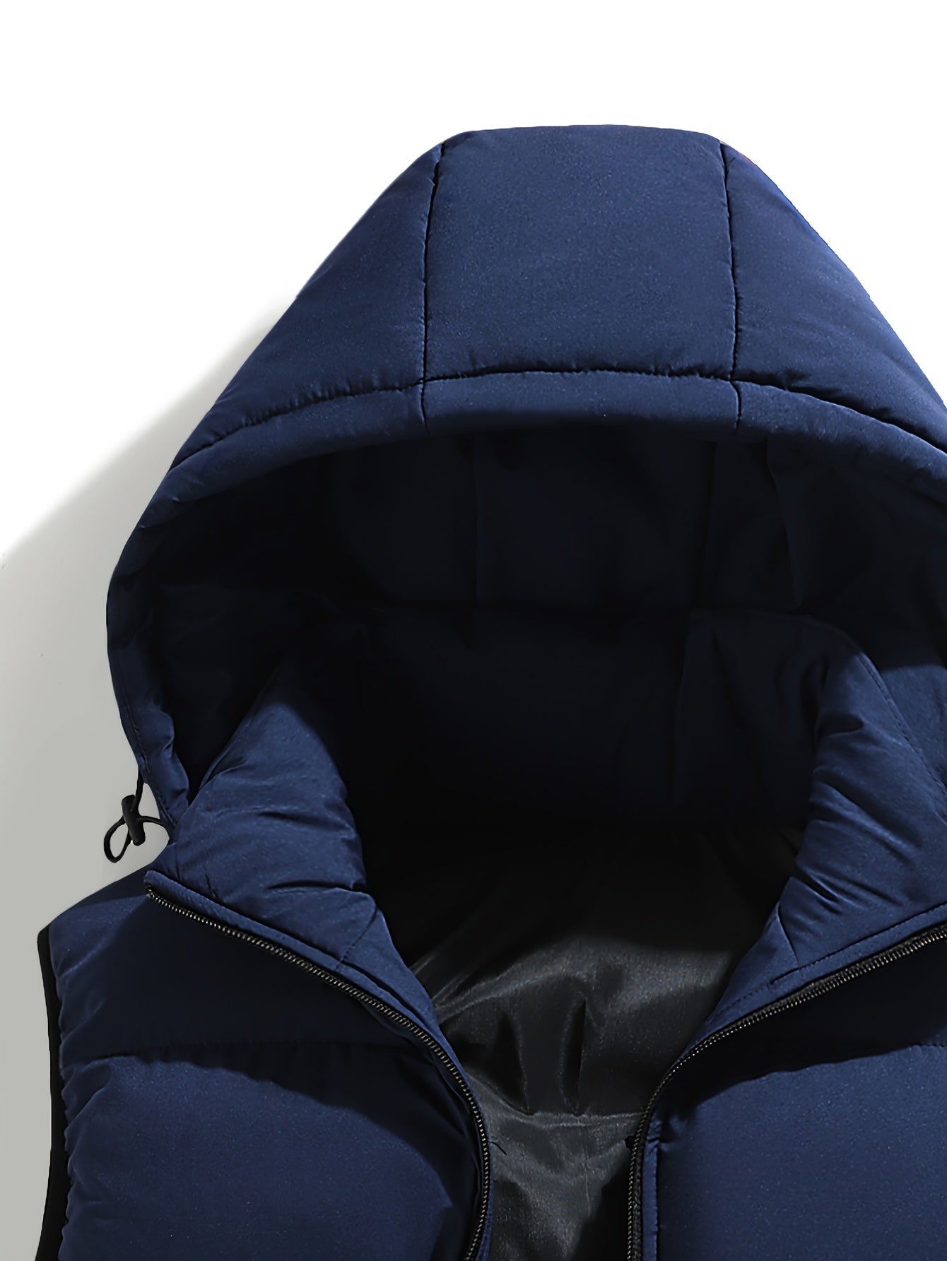 Ianthe | Puffer Gilet Navy Blue Hooded Padded for Women