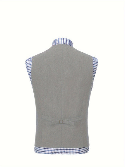 Etta | Waistcoat Brown Herringbone Tweed Notched Lapel for Women