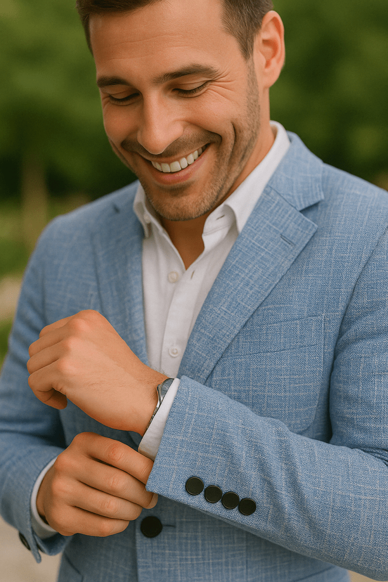 Crispin | Suit Sage Green Linen Slim Fit for Men