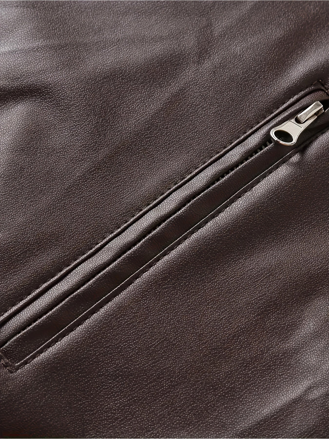 Eilidh | Moto Jacket Black Faux Leather Stand Collar for Women