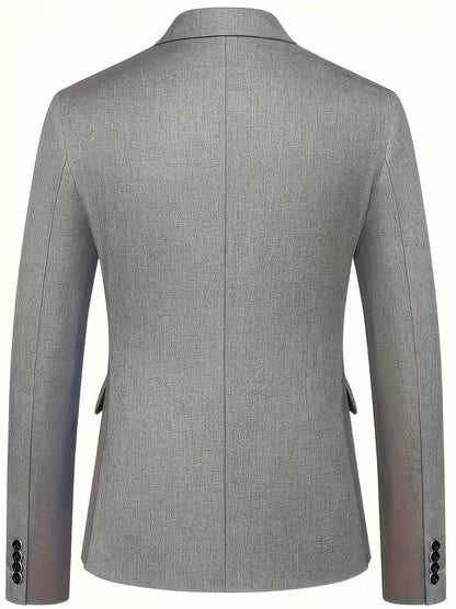 Nathaniel | Suit Black Slim Fit Three-Piece Double-Breasted Waistcoat for Men