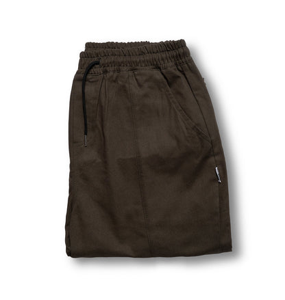 Malcolm | Tapered Joggers Black Cotton Drawstring for Men