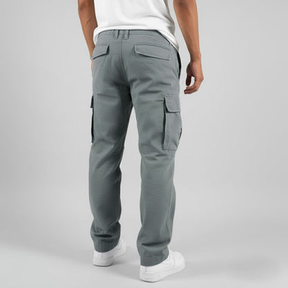 Graham | Cargo Trousers Dark Grey Cotton Multi-Pocket for Men