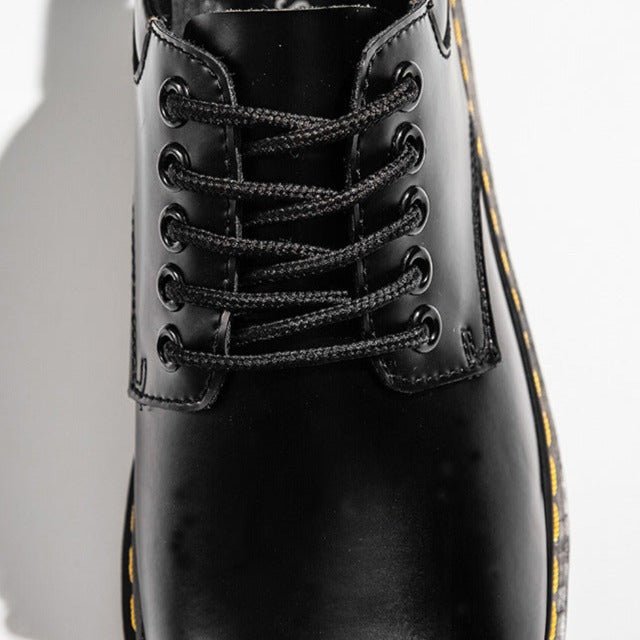 Giles | Oxford Shoes Black Leather Lace-Up for Men