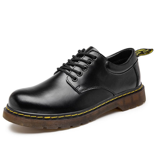 Giles | Oxford Shoes Black Leather Lace-Up for Men