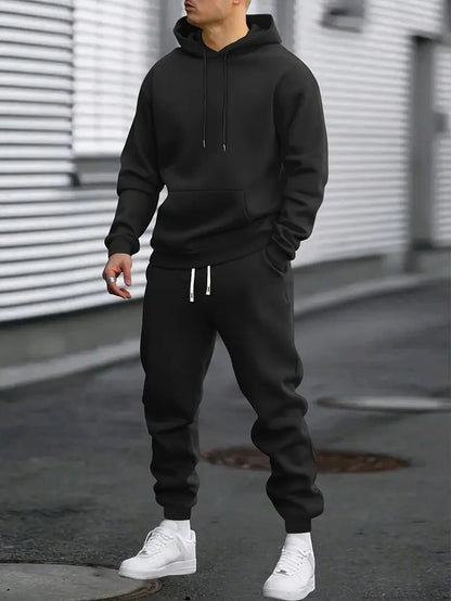 Marigold | Two-Piece Lounge Set Grey Fleece Hoodie Joggers for Women