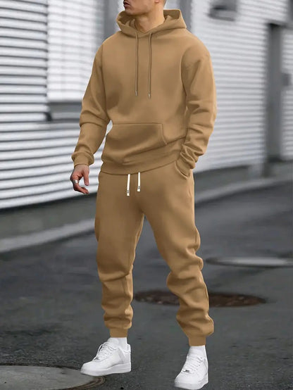 Marigold | Two-Piece Lounge Set Grey Fleece Hoodie Joggers for Women
