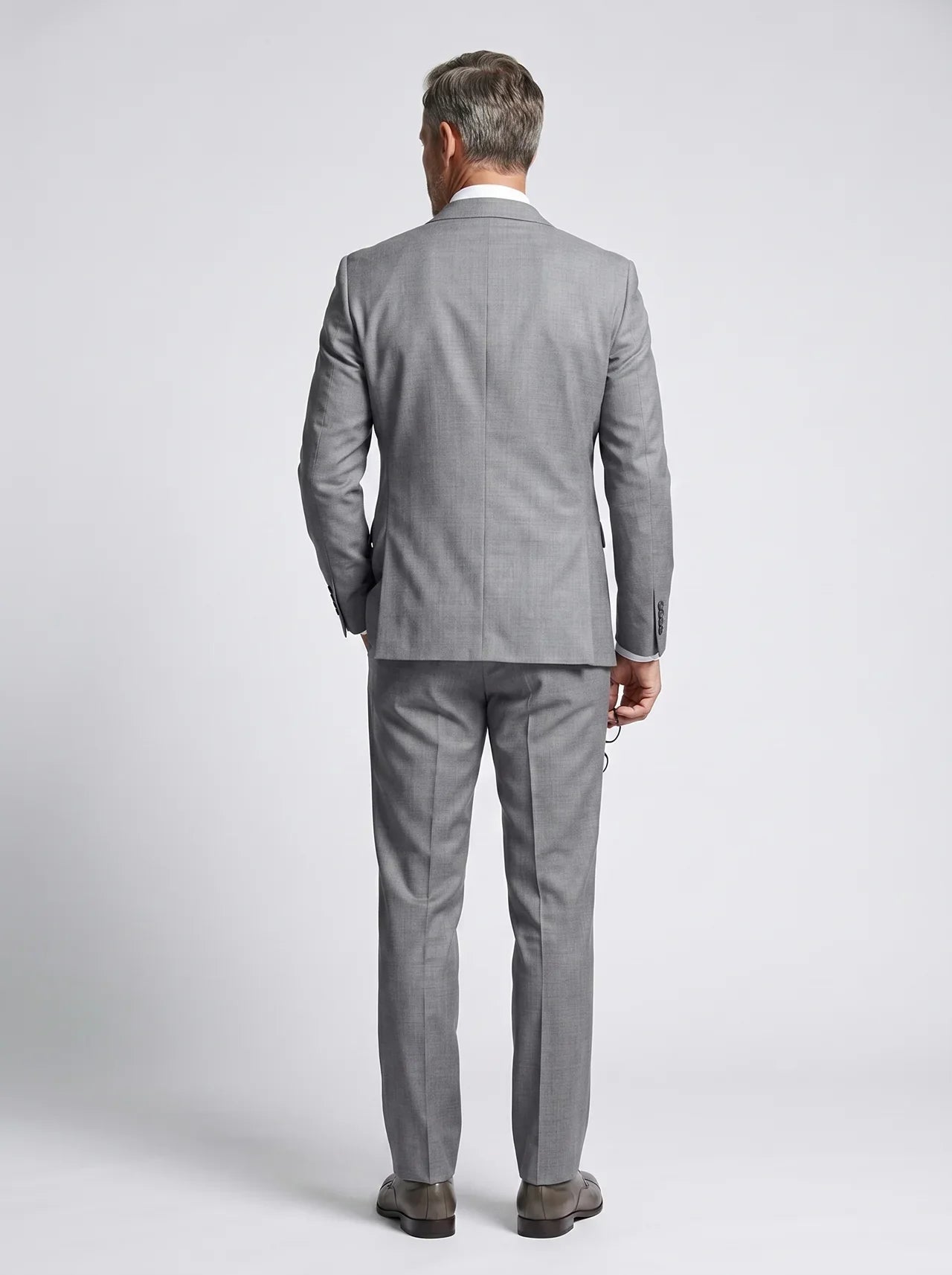 Piers | Suit Grey Wool-Blend Slim Fit Single-Breasted for Men